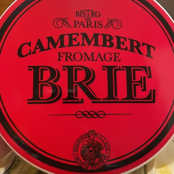 Camembert Brie Fromage/Cheese Porcelain Storage Container, red/black/white - Picture 12 of 12